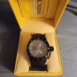 Invicta Men's 1748 Aviator Flight Grey Dial Black Polyurethane Swiss Watch